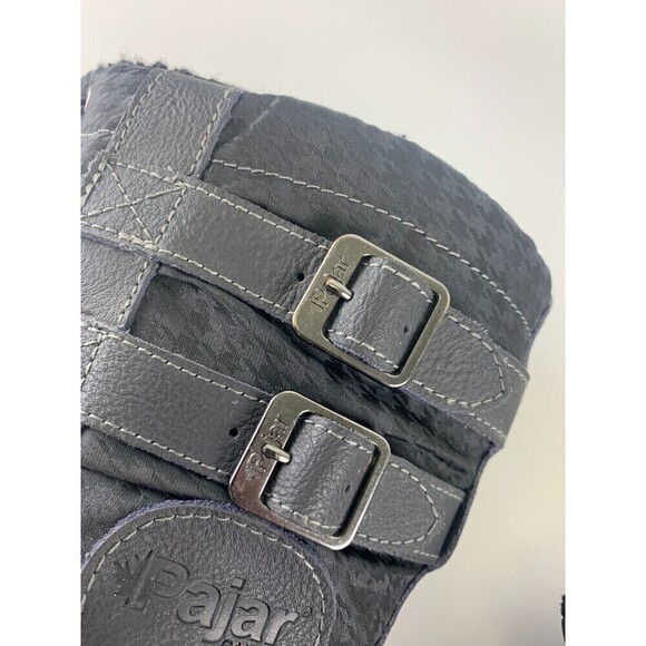 BOGO Pajar Mid Lace Up Snow Boot Black Suede Waterproof Zip Buckles Womens 6-6.5 - Picture 11 of 16